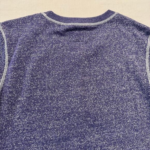 OTS Denver Broncos Cotton NFL Sweatshirt Adult Size L Felt Patch Logo Navy Blue - Picture 6 of 12